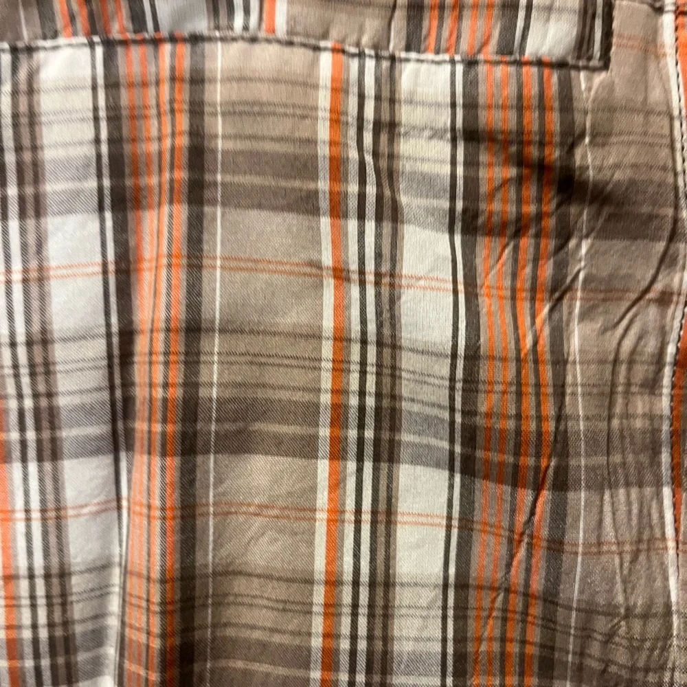 The North Face Men's Casual Plaid Shirt -‎ Brown and White
